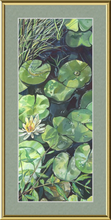 Load image into Gallery viewer, Lily Pond Botanical Fine Art Framed Giclée Print