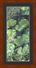 Load image into Gallery viewer, Lily Pond Botanical Fine Art Framed Giclée Print