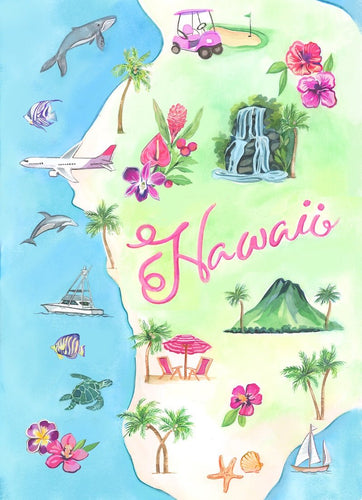 Big Island Hawaii Illustrated Map (Digital Download / Single Use Commercial License) (Copy) - Melissa Rothman Portraiture