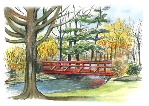 Knight Park, Collingswood, NJ Watercolor Painting (Digital Download / Single Use Commercial License) - Melissa Rothman Portraiture
