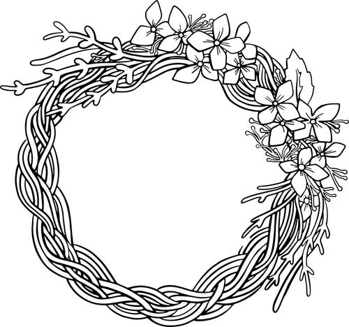 Wildflower Floral Wreath Frame Digital Graphic Element ( (Digital Vector Download/ Extended Commercial License) - Melissa Rothman Portraiture