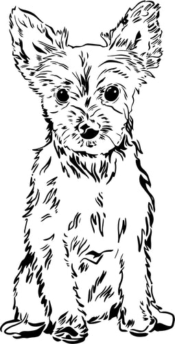 Yorkie Pet Portrait (Digital Vector Download/ Single Use Commercial License) - Melissa Rothman Portraiture